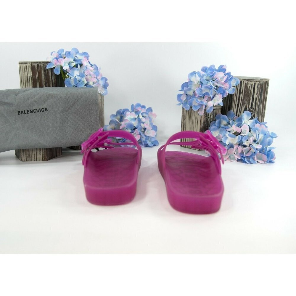 Balenciaga Magenta Pink Mallora Pool Slide Sandal 36 NIB - Picture 5 of 8